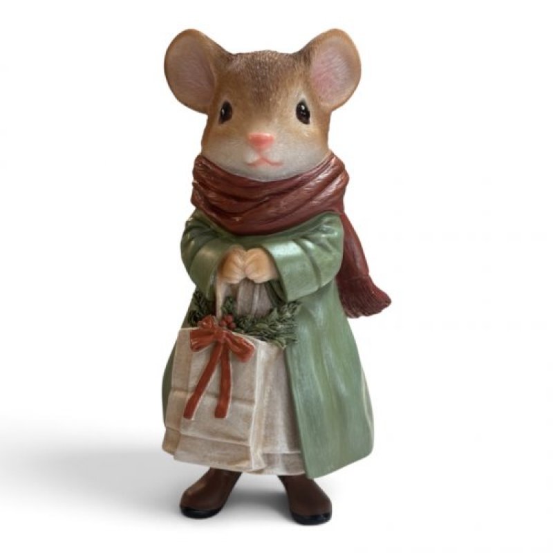 Maus mit Jacke, Schal und Tasche (Große Version!)